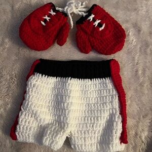 Infant boxer crochet costume